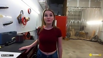 Pov Video Of A Big Cock Blonde Giving A Blowjob To A Mechanic