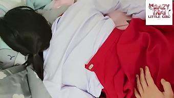 Thai College Student In Uniform Has Steamy Sex With Her Boyfriend In Dorm Room