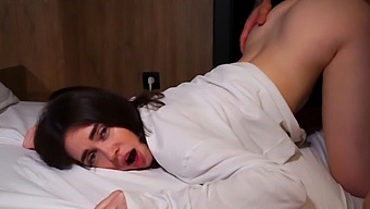 Early Morning Sex With Big Natural Tits Babe - Cum On Her Face