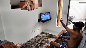 A Parody Couple Watches One More Game Before Experiencing Confusion And A Lot Of Cock In Her Ass Until Squirting And Cumming