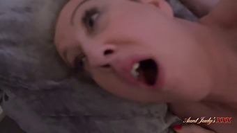 Horny Stepmom Maggie Moon Gets Caught Masturbating By Her Stepson In High Definition Video