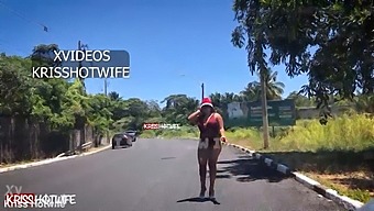 Kriss And Noel'S Christmas Special: Sexy Hotwife Strips In Salvador Traffic