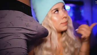 Aroused Blonde Tantalizes Her Lover, Igniting His Desires