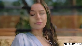 Stunning Brunette Adult Film Star April Realizes Her Double Penetration Fantasy In A Hardcore 3some With Two Brown Men