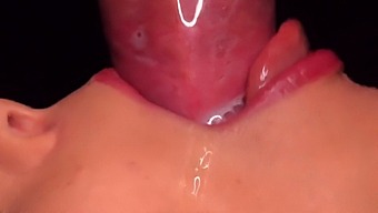 Exclusive Close-Up Video Of Perfect Condom Milking Blowjob