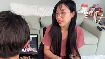 Hd Pov Video: Asian Babe Elle Lee'S Steamy Lesson With Her Tutor