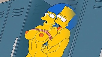 Marge, The Homemaker, Enjoys The Sensation Of Multiple Orgasms As She Is Covered In Warm Semen In Various Places