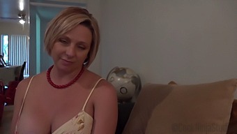 Beautiful Blonde Milf Brianna Beach Has A Secret: She Loves Watching Her Step Son Pleasure Himself.