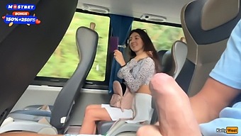 Public Bus Handjob Results In A Big Cumshot