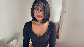Anime Beauty Loses A Game And Gets Poked On Her Big Thighs